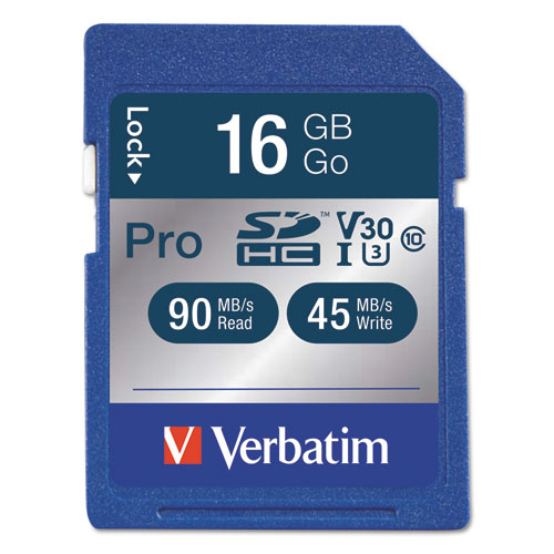 16GB Pro 600X SDHC Memory Card, UHS-I V30 U3 Class 10