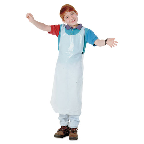 Image of Baumgartens® Disposable Apron, Polypropylene, One Size Fits All, White, 100/Pack