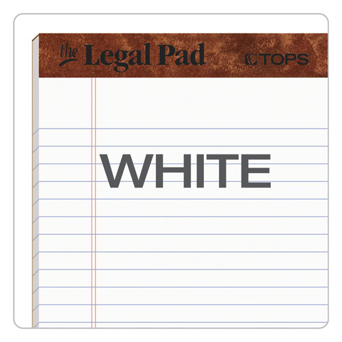 Image of "The Legal Pad" Ruled Perforated Pads, Narrow Rule, 50 White 5 x 8 Sheets, Dozen