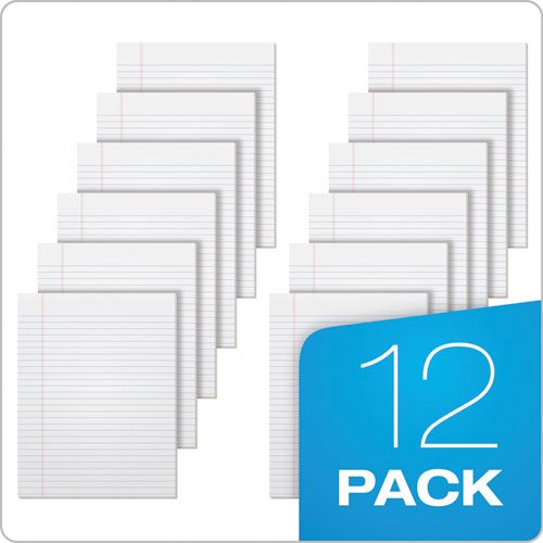 Image of "The Legal Pad" Glue Top Pads, Wide/Legal Rule, 50 White 8.5 x 11 Sheets, 12/Pack