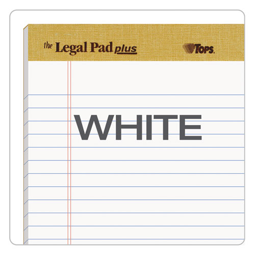 Image of "The Legal Pad" Plus Ruled Perforated Pads with 40 pt. Back, Narrow Rule, 50 White 5 x 8 Sheets, Dozen