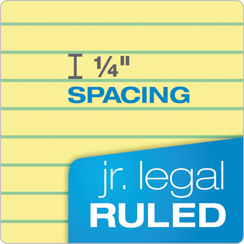 Image of "The Legal Pad" Ruled Perforated Pads, Narrow Rule, 50 Canary-Yellow 5 x 8 Sheets, Dozen