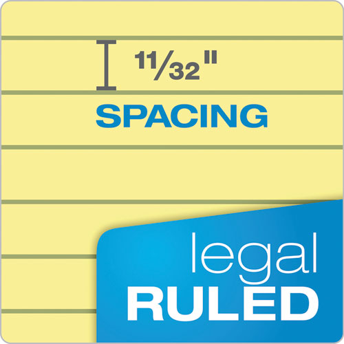Image of "The Legal Pad" Ruled Perforated Pads, Wide/Legal Rule, 50 Canary-Yellow 8.5 x 11.75 Sheets, Dozen