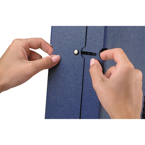 Image of Spiral Poly Expanding File, 4" Expansion, 13 Sections, Cord/Hook Closure, 1/6-Cut Tabs, Letter Size, Navy Blue