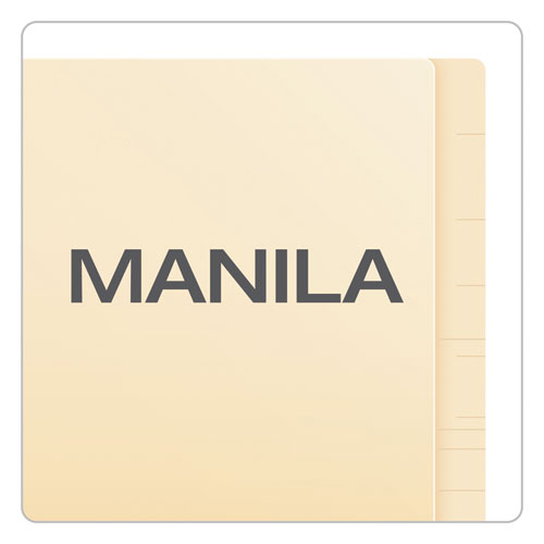 Image of Pendaflex® Manila Laminated Spine Shelf File Folders, Straight Tabs, Letter Size, Manila, 100/Box
