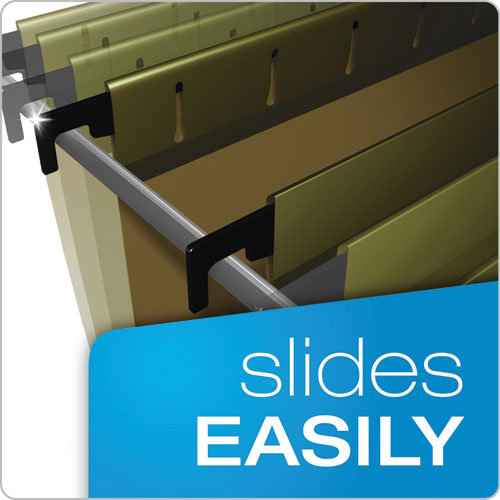 Image of SureHook Hanging Folders, Legal Size, 1/5-Cut Tabs, Standard Green, 20/Box