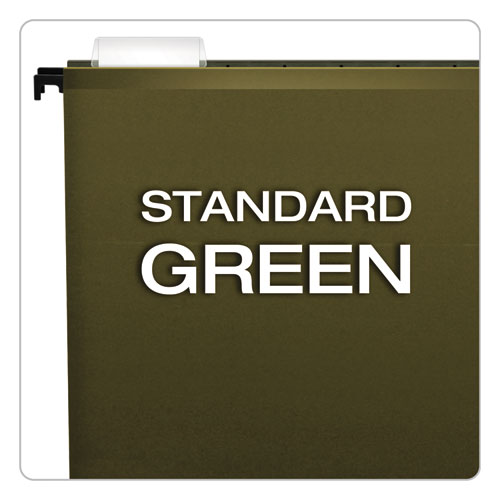 Image of SureHook Hanging Folders, Legal Size, 1/5-Cut Tabs, Standard Green, 20/Box