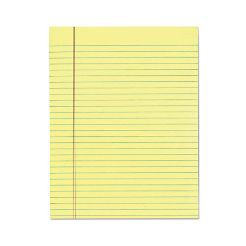 The Legal Pad Glue Top Pads, Wide/Legal Rule, 8.5 x 11, Canary, 50 Sheets, 12/Pack