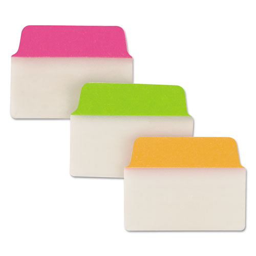 Image of Avery® Ultra Tabs Repositionable Tabs, Standard: 2" X 1.5", 1/5-Cut, Assorted Neon Colors, 24/Pack