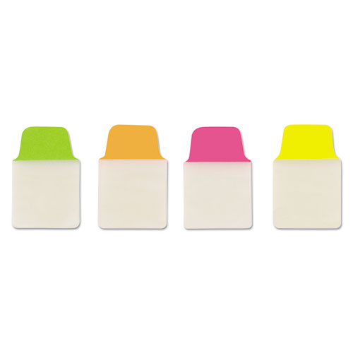 Ultra Tabs Repositionable Mini Tabs, 1/5-Cut Tabs, Assorted Neon, 1" Wide, 40/Pack