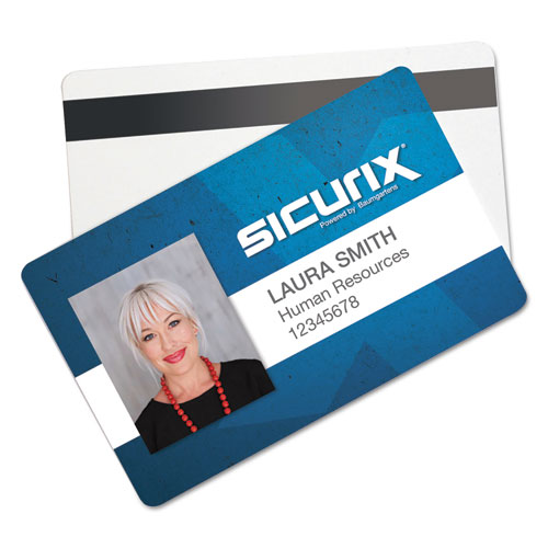 Sicurix® Sicurix Blank Id Card With Magnetic Strip, 2 1/8 X 3 3/8, White, 100/Pack