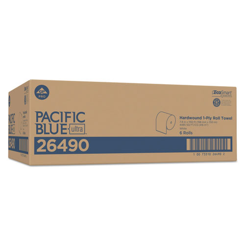 Image of Georgia Pacific® Professional Pacific Blue Ultra Paper Towels, 1-Ply, 7.87" X 1,150 Ft, White, 6 Rolls/Carton