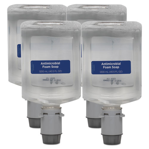 Pacific Blue Ultra Foam Soap Manual Dispenser Refill, Antimicrobial, Unscented, 1,200 mL, 4/Carton GPC43818