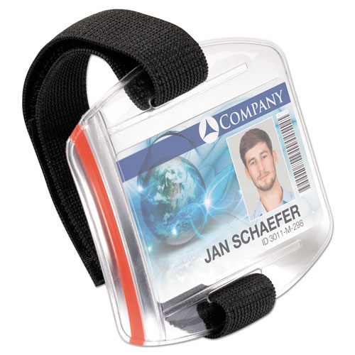 Durable® Card Holder Outdoor Secure, Vertical, 3.42" X 2.12", Clear, 10/Box