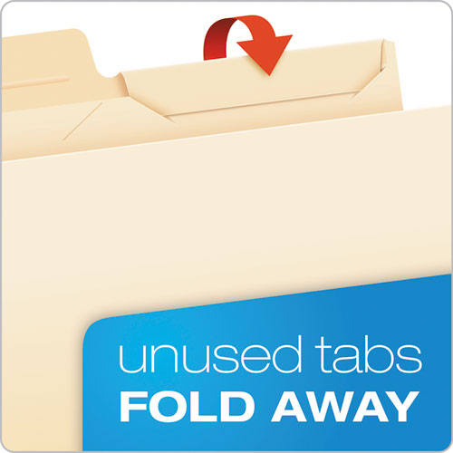Image of Pendaflex® Ready-Tab Reinforced File Folders, 1/3-Cut Tabs: Assorted, Letter Size, Manila, 50/Pack