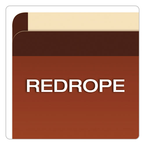 Image of Pendaflex® Premium Reinforced Expanding File Pockets, 5.25" Expansion, Legal Size, Red Fiber, 5/Box