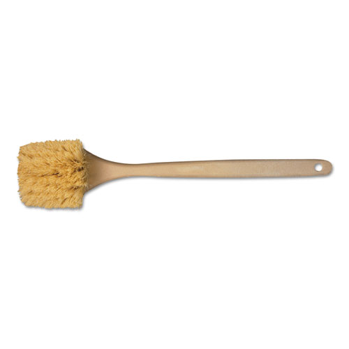 Image of Utility Brush, Cream Tampico Bristles, 5.5" Brush, 14.5" Tan Plastic Handle