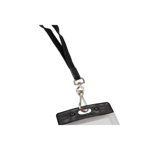 Image of Sicurix® Safety Breakaway Lanyard, Metal Hook Fastener, 36" Long, Black