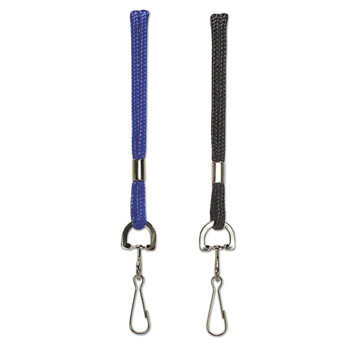 Rope Lanyard with Hook, 36", Nylon, Blue