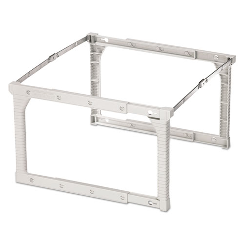 Image of Plastic Snap-Together Hanging Folder Frame, Legal/Letter Size, 18" to 27" Long, White/Silver Accents