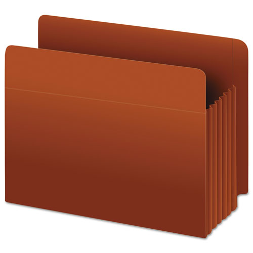 Pendaflex® Heavy-Duty End Tab File Pockets, 3.5" Expansion, Legal Size, Red Fiber, 10/Box