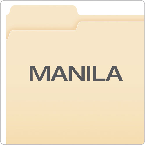Image of Pendaflex® Manila File Folders, 1/3-Cut Tabs: Assorted, Letter Size, 0.75" Expansion, Manila, 100/Box