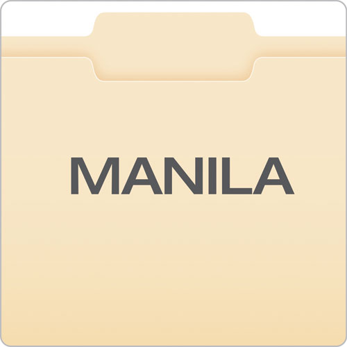 Image of Pendaflex® Manila File Folders, 1/3-Cut Tabs: Center Position, Letter Size, 0.75" Expansion, Manila, 100/Box