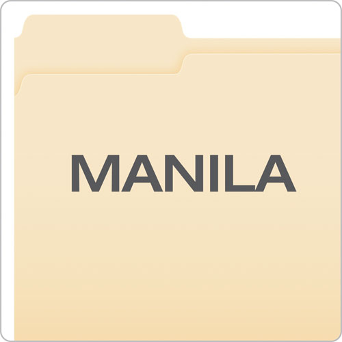 Manila Fastener Folders, 1/3-Cut Tabs, 1 Fastener, Letter Size, Manila Exterior, 50/Box
