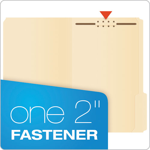 Image of Pendaflex® Manila Fastener Folders, 1/3-Cut Tabs, 1 Fastener, Legal Size, Manila Exterior, 50/Box