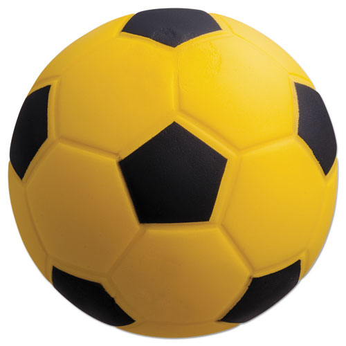 Champion Sports Coated Foam Sport Ball, For Soccer, Playground Size, Yellow
