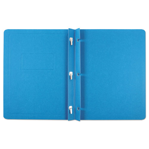 Report Cover, 3 Fasteners, Panel and Border Cover, Letter, Light Blue, 25/Box