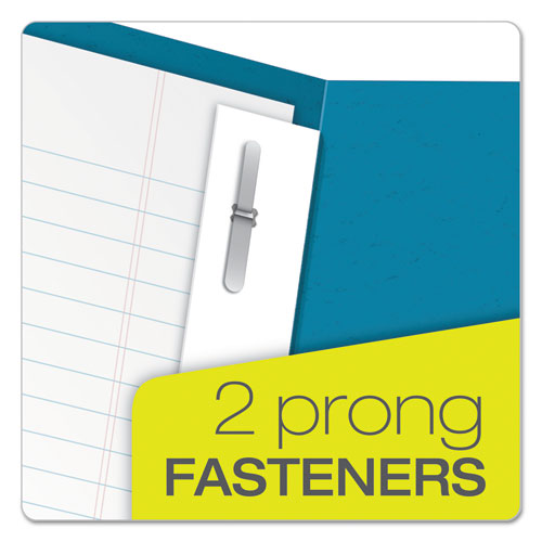 Image of Twin-Pocket Folders with 3 Fasteners, 0.5" Capacity, 11 x 8.5, Light Blue, 25/Box