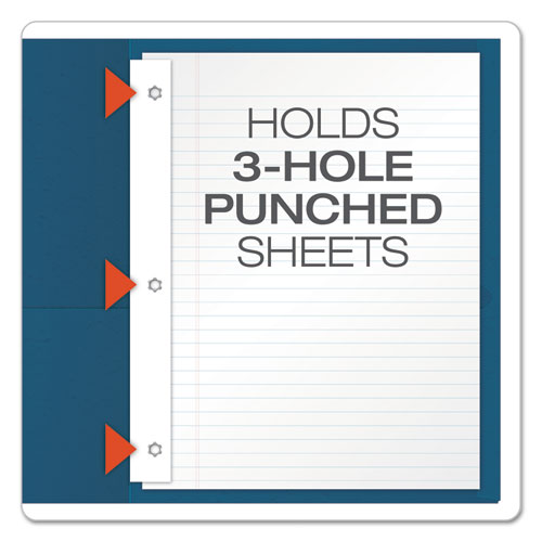 Image of Oxford™ Twin-Pocket Folders With 3 Fasteners, 0.5" Capacity, 11 X 8.5, Blue, 25/Box