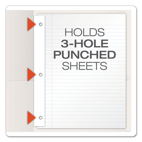 Twin-Pocket Folders with 3 Fasteners, Letter, 1/2" Capacity, White, 25/Box