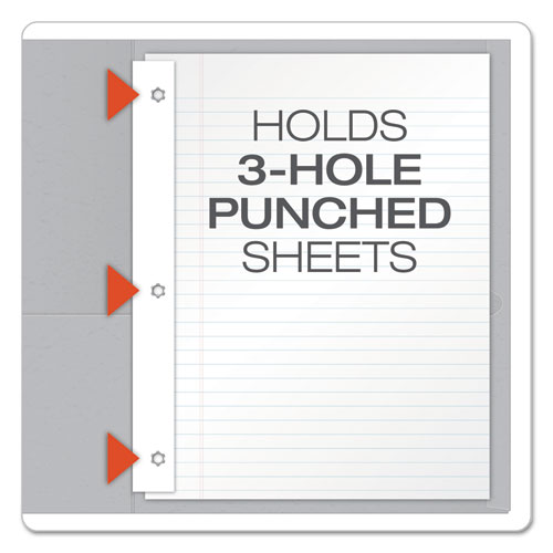 Image of Oxford™ Twin-Pocket Folders With 3 Fasteners, 0.5" Capacity, 11 X 8.5, Gray, 25/Box