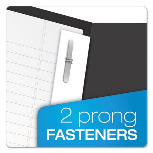 Twin-Pocket Folders with 3 Fasteners, Letter, 1/2" Capacity, Black 25/Box