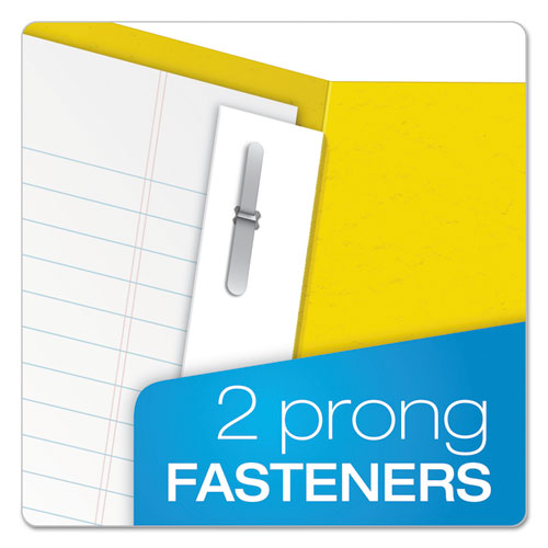 Image of Oxford™ Twin-Pocket Folders With 3 Fasteners, 0.5" Capacity, 11 X 8.5, Yellow, 25/Box