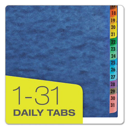 Image of Expanding Desk File, 31 Dividers, Date Index, Letter Size, Blue Cover