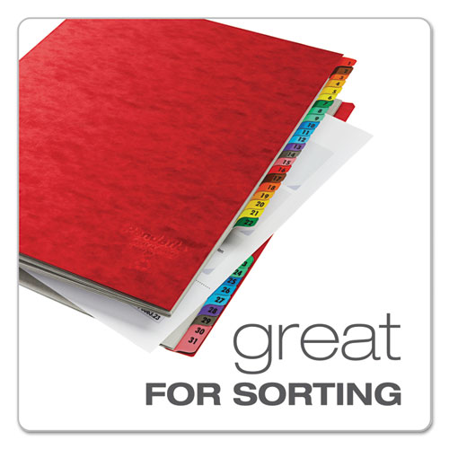 Image of Expanding Desk File, 31 Dividers, Date Index, Letter Size, Red Cover