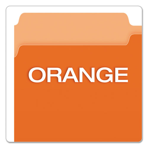 Image of Pendaflex® Colored File Folders, 1/3-Cut Tabs: Assorted, Legal Size, Orange/Light Orange, 100/Box