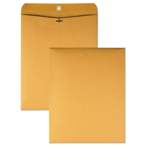 Clasp Envelope, 32 lb Bond Weight Kraft, #14 1/2, Square Flap, Clasp/Gummed Closure, 11.5 x 14.5, Brown Kraft, 100/Box