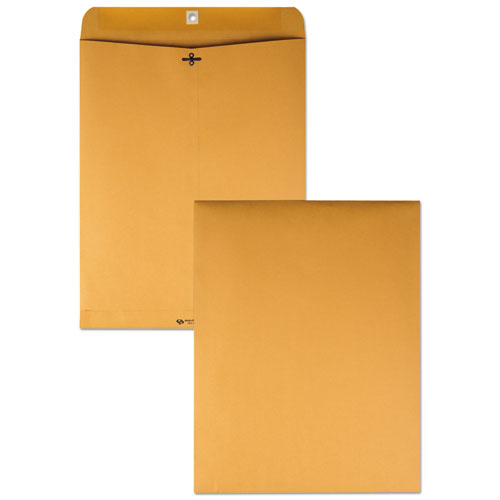 Clasp Envelope, 28 lb Bond Weight Kraft, #110, Square Flap, Clasp/Gummed Closure, 12 x 15.5, Brown Kraft, 100/Box