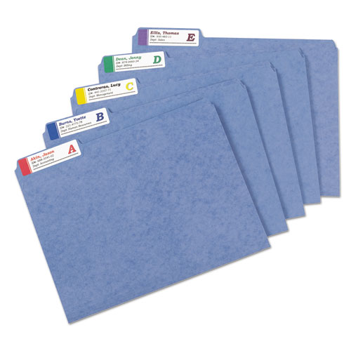 Extra-Large TrueBlock File Folder Labels with Sure Feed Technology, 0.94 x 3.44, White, 18/Sheet, 25 Sheets/Pack