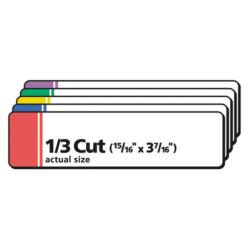 EXTRA-LARGE TRUEBLOCK FILE FOLDER LABELS WITH SURE FEED TECHNOLOGY, 0.94 X 3.44, WHITE, 18/SHEET, 25 SHEETS/PACK