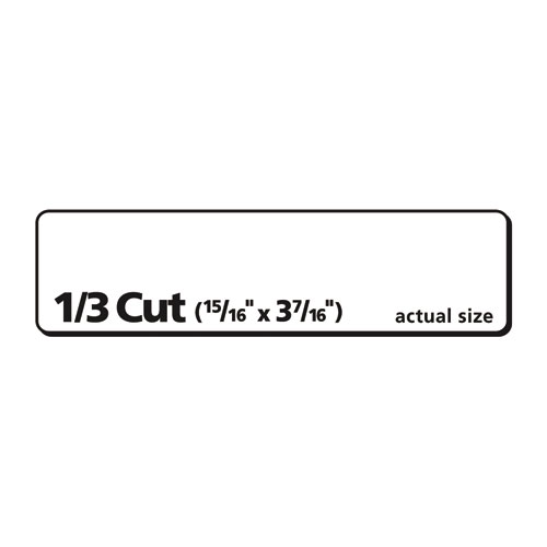 Image of Extra-Large TrueBlock File Folder Labels with Sure Feed Technology, 0.94 x 3.44, White, 18/Sheet, 25 Sheets/Pack