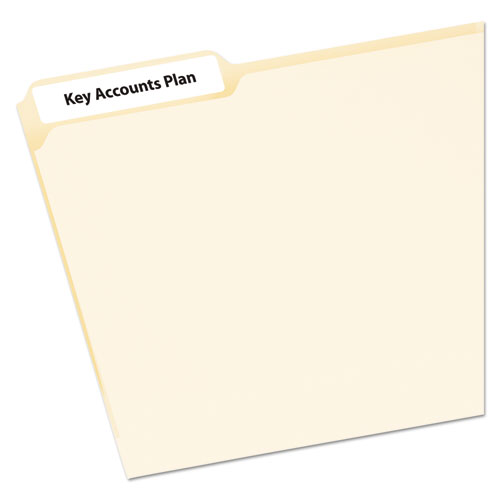 Image of Avery® Ecofriendly Permanent File Folder Labels, 0.66 X 3.44, White, 30/Sheet, 25 Sheets/Pack