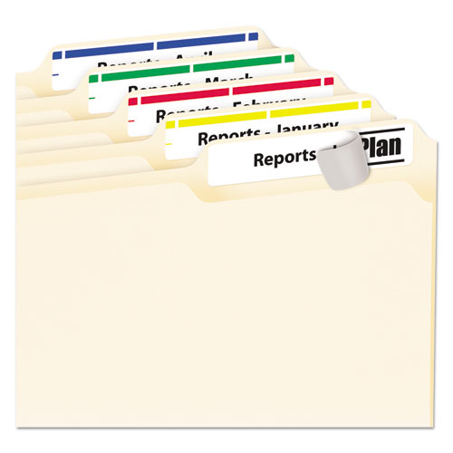 Image of Permanent TrueBlock File Folder Labels with Sure Feed Technology, 0.66 x 3.44, White, 30/Sheet, 25 Sheets/Pack