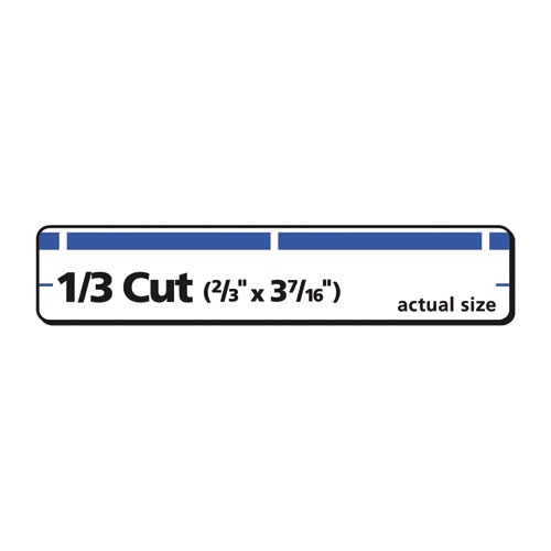 Image of Permanent TrueBlock File Folder Labels with Sure Feed Technology, 0.66 x 3.44, Blue/White, 30/Sheet, 50 Sheets/Box