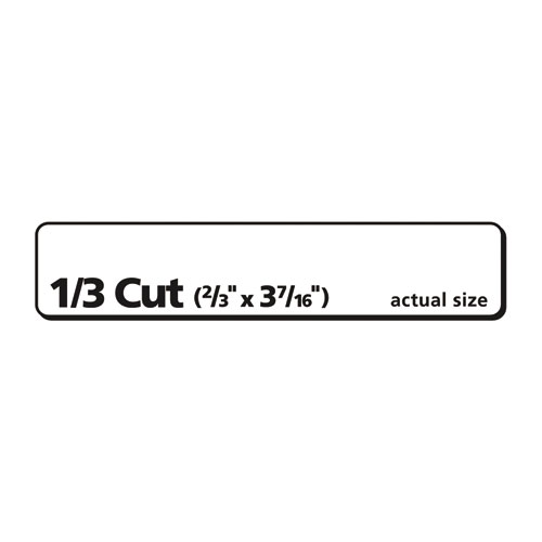 Image of EcoFriendly Permanent File Folder Labels, 0.66 x 3.44, White, 30/Sheet, 50 Sheets/Pack