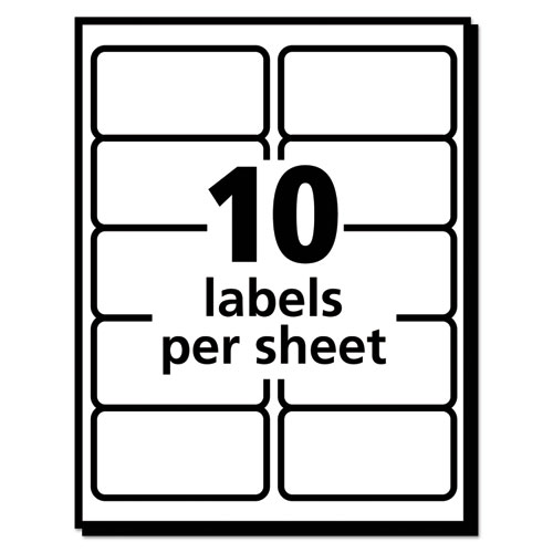 EcoFriendly Mailing Labels, Inkjet/Laser Printers, 2 x 4, White, 10/Sheet, 100 Sheets/Pack